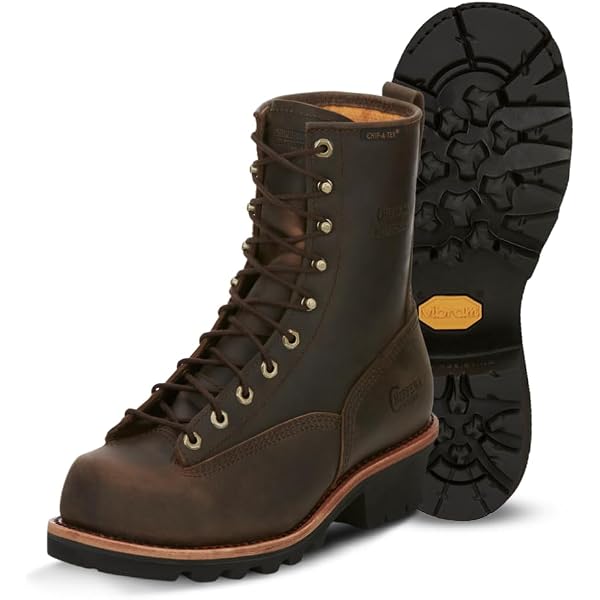 Amazon | Chippewa 8インチ 防水 スチールトゥ ロガーブーツ 男性用